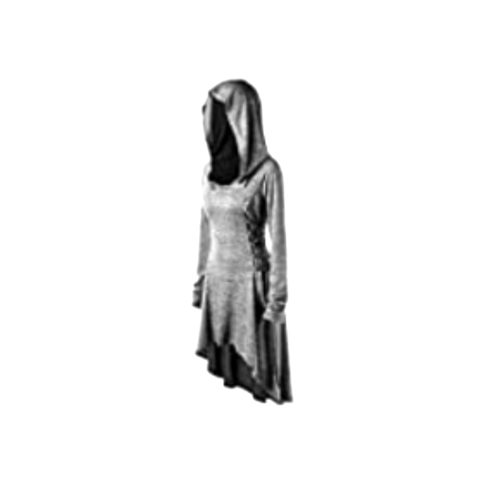 Jersey knit tunic with hood